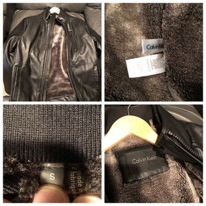 Men’s Calvin Klein faux leather, faux fur Jacket